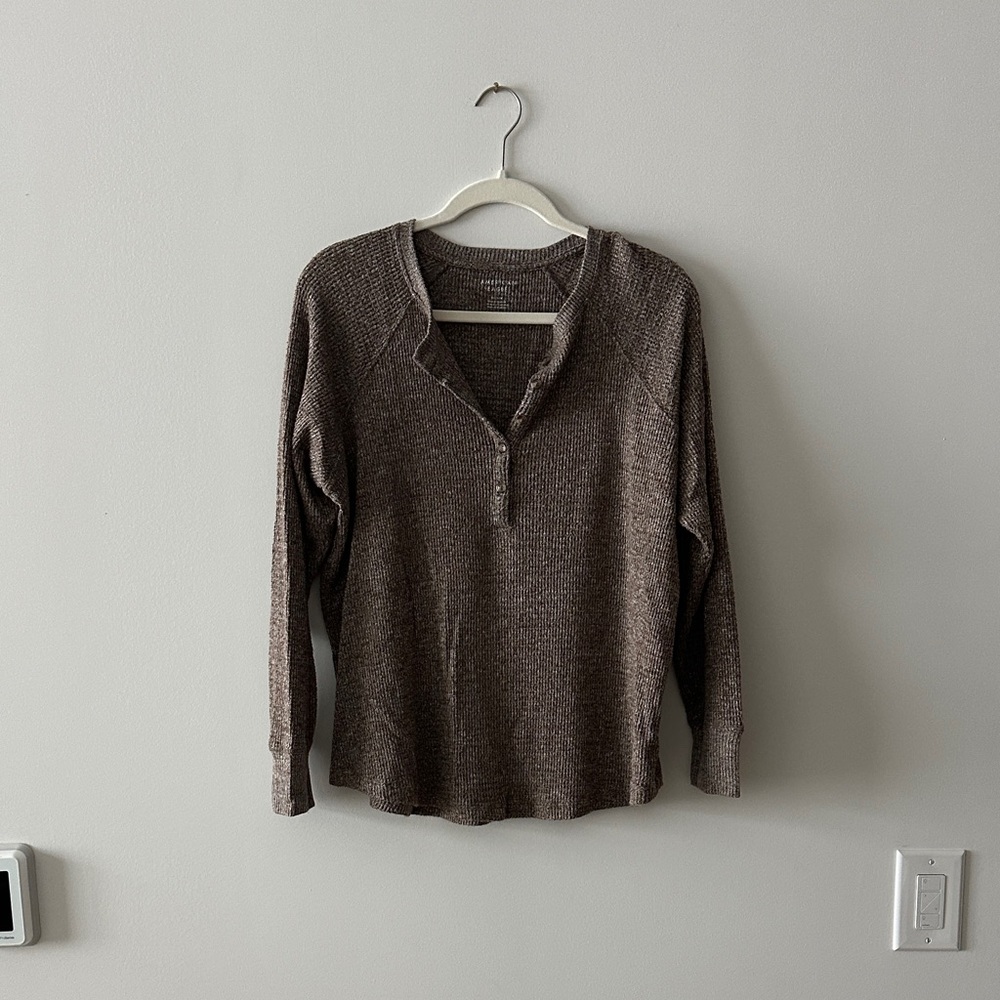 American Eagle Outfitters Gray Knit Sweater